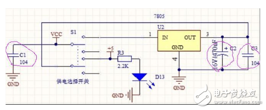 7805稳压电路介绍_7805稳压电路三个电容分别是什么？