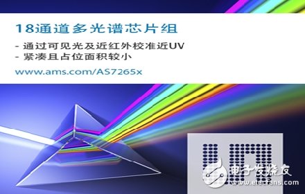 艾迈斯半导体推出AS7265x紧凑型18通道芯片组，扩展数字多光谱产品系列