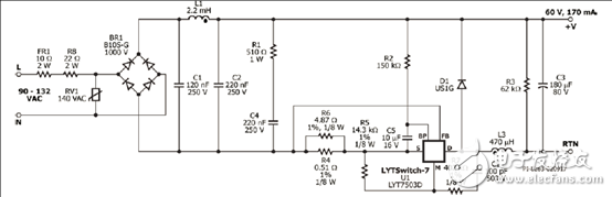 [原创] PowerIntLYT7503D10W调光LED驱动器参考设计DER586