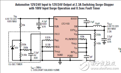 [原创] Linear LTC7103 105V 2.3A低EMI降压稳压器解决方案