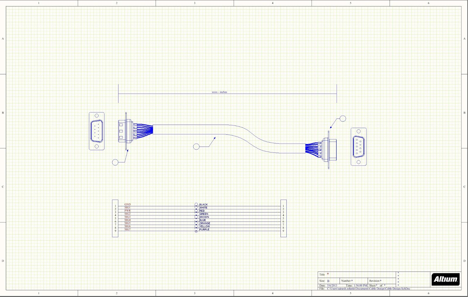 CAD教程之电缆装配的绘制