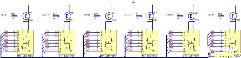 74HC138系列单片机控制LED数码管的原理图解析